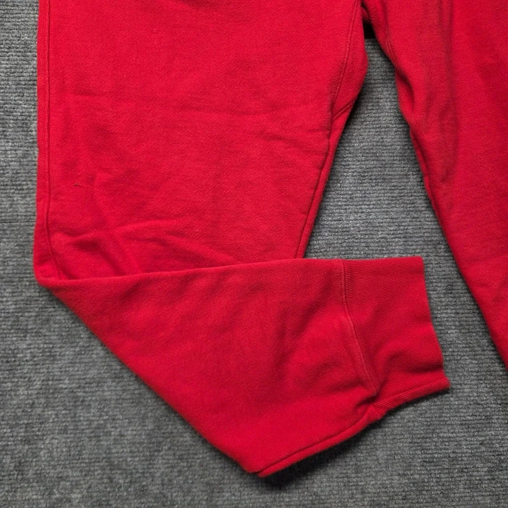 Champion Reverse Weave Sweatpants Red Mens XL GF01 Joggers Fleece C Logo